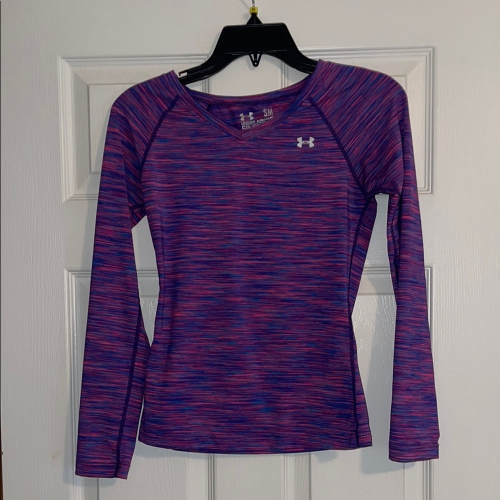 Under Armour Purple Fitted Long Sleeve Tee